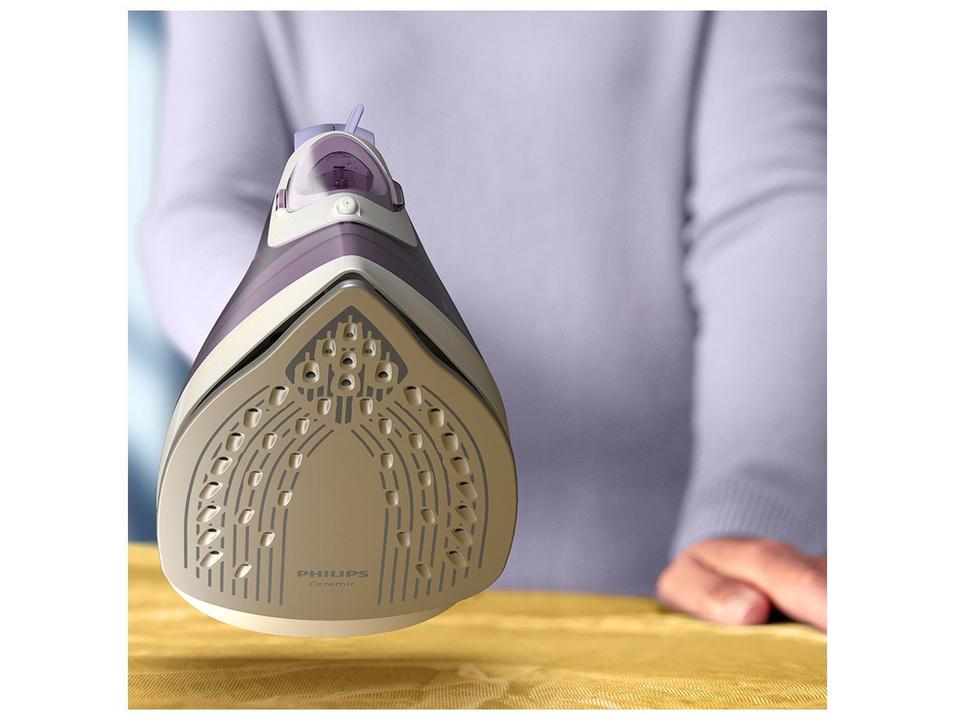 Ferro de Passar Roupa a Vapor Philips Walita Série 2000 Roxo e Branco - 1