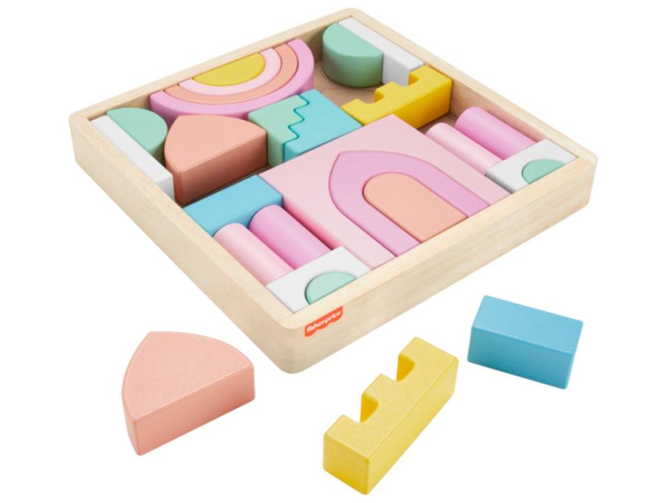 Fisher-Price Brinquedo Castelo de Blocos de Madeira