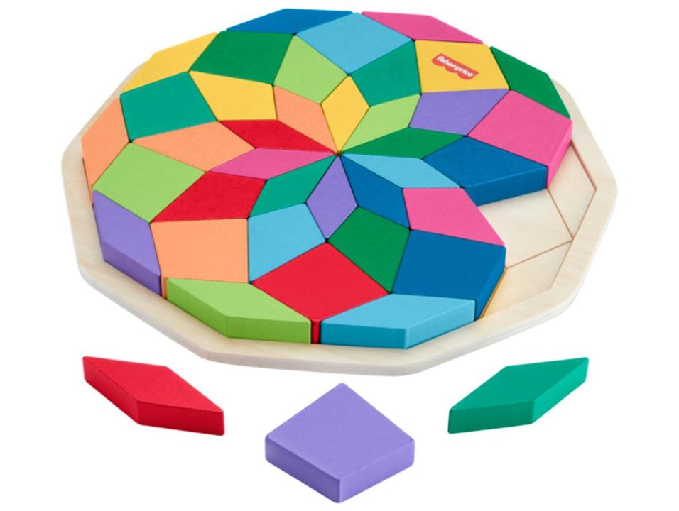 Fisher-Price Quebra-cabeça de Madeira Mandala Geométrica - 1