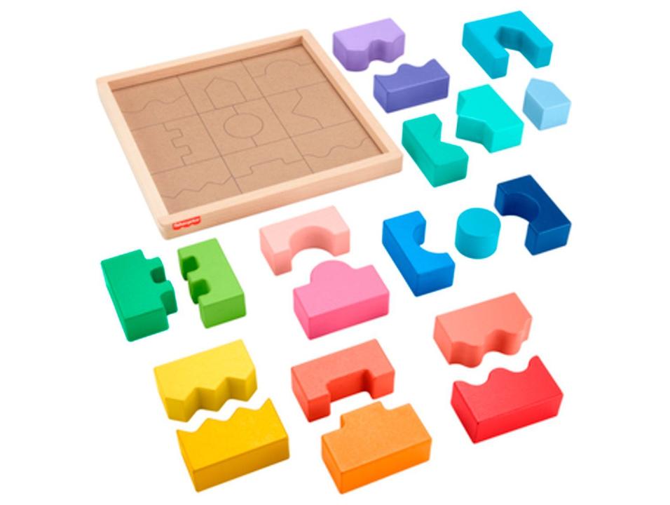 Fisher-Price Quebra-cabeça Geométrico Educacional de Madeira - 1