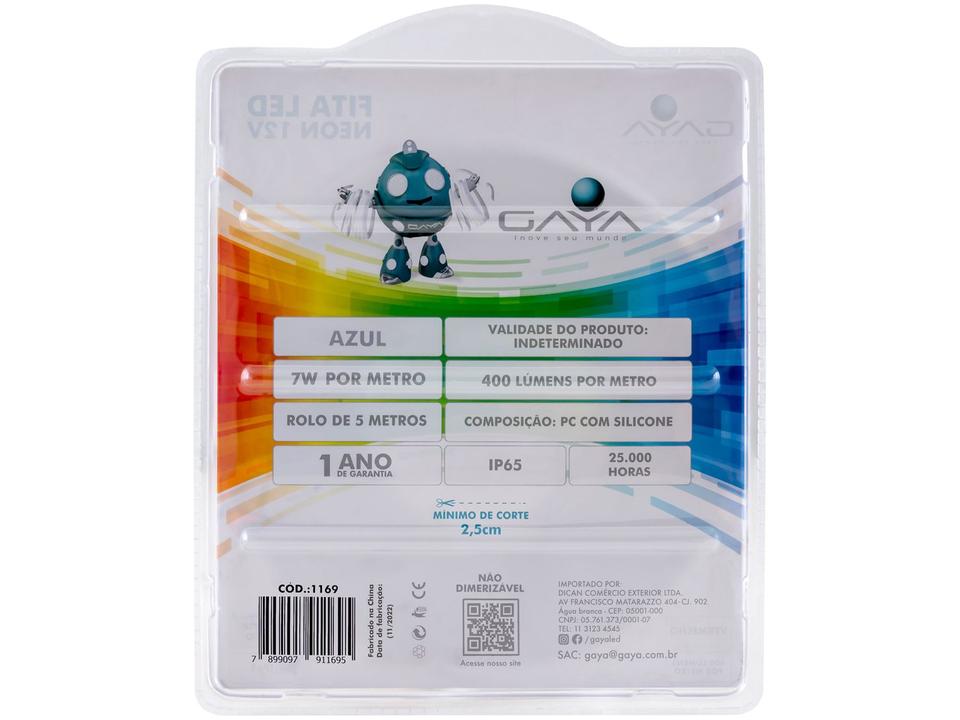 Fita de LED 5m 7W Azul Gaya Neon - 9