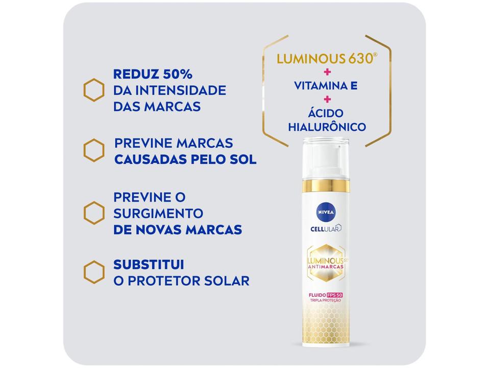 Fluido Facial Nivea Protetor Cellular Luminous 630º - 3