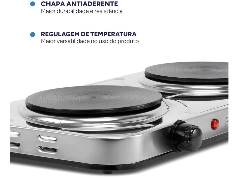 Fogão 2 Bocas de Mesa Fama Inox FFG01 - 2