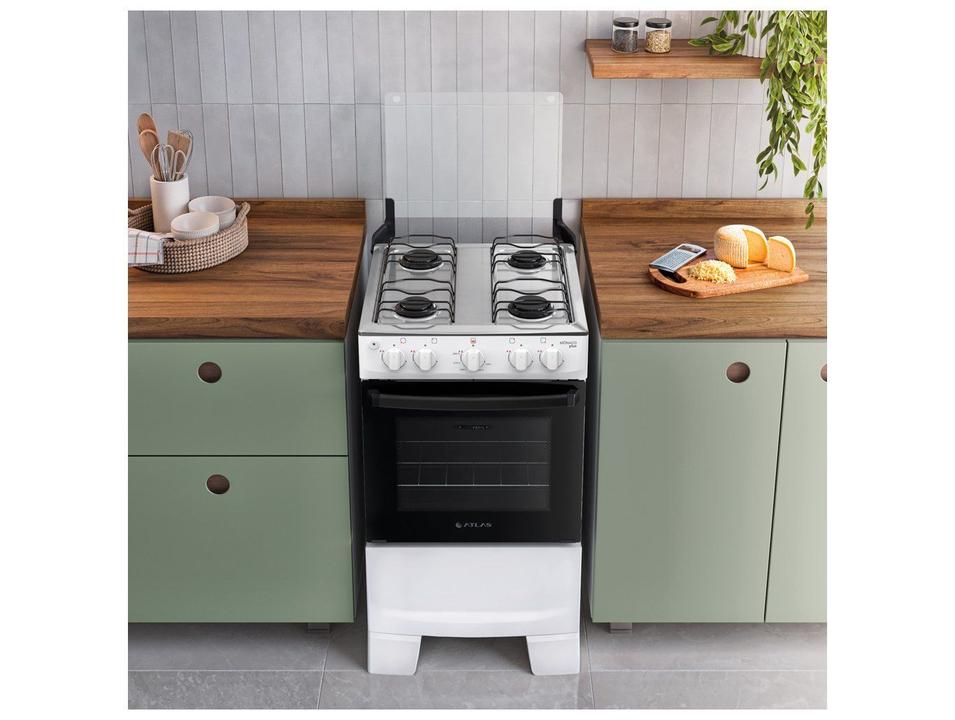 Fogão 4 Bocas Atlas Branco Mônaco Plus - 1