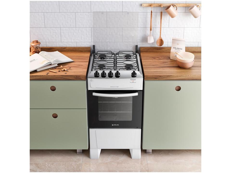 Fogão 4 Bocas Atlas Branco Mônaco Top - 2