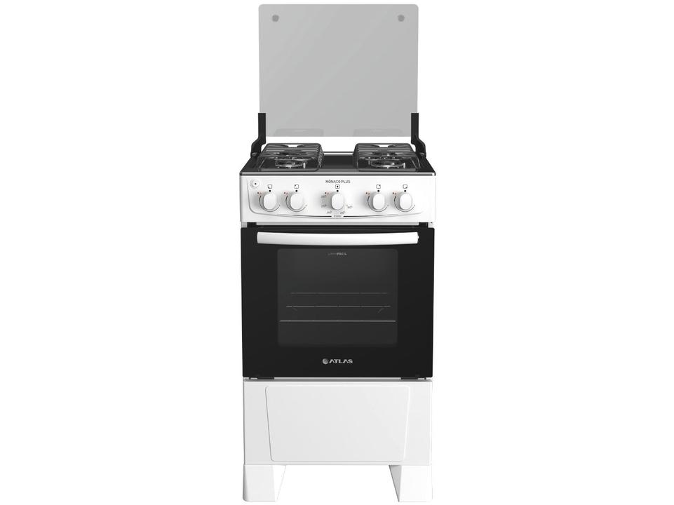 Fogão 4 Bocas Atlas Inox Branco Mônaco Plus - 4