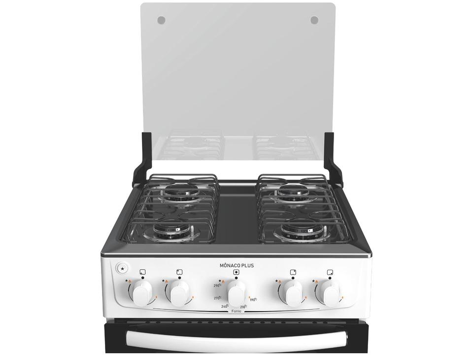 Fogão 4 Bocas Atlas Inox Branco Mônaco Plus - 7