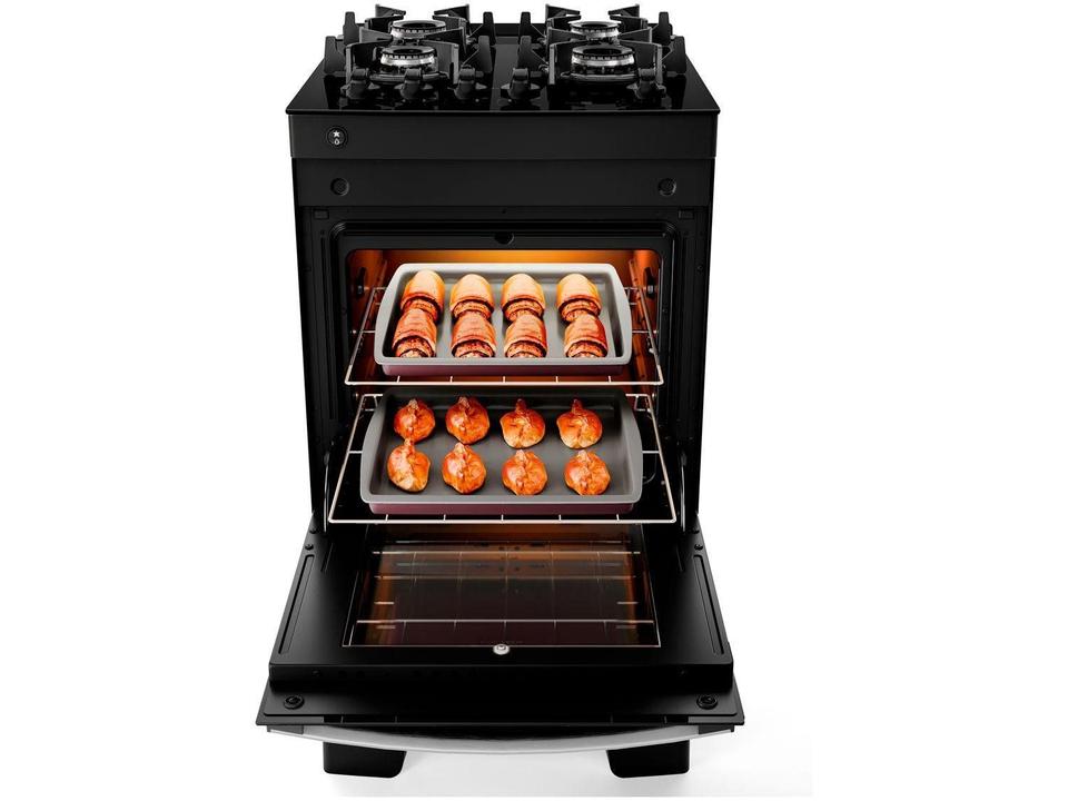 Fogão 4 Bocas Atlas Preto Mesa Vidro Glass Agile UP - 4