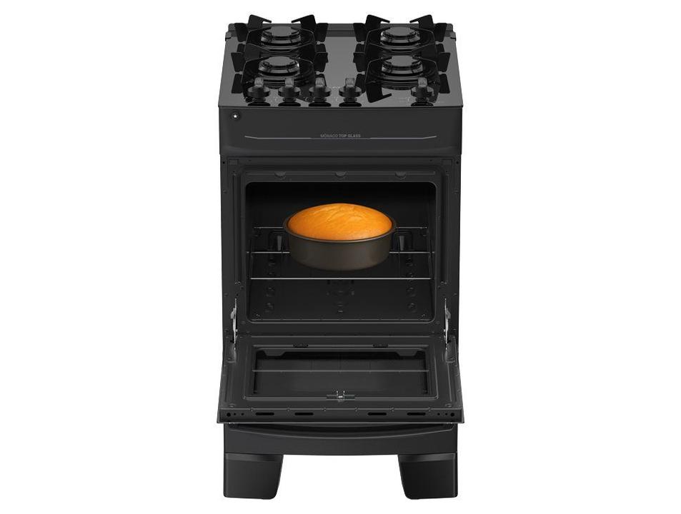 Fogão 4 Bocas Atlas Preto Mônaco Top Glass - 3