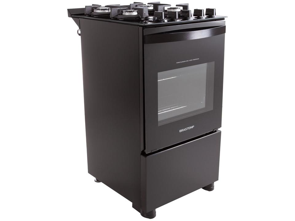 Fogão 4 Bocas Brastemp Preto Mesa de Vidro BFO4 - 3