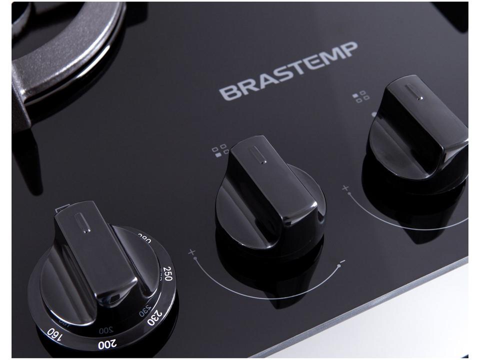 Fogão 4 Bocas Brastemp Preto Mesa de Vidro BFO4 - 7