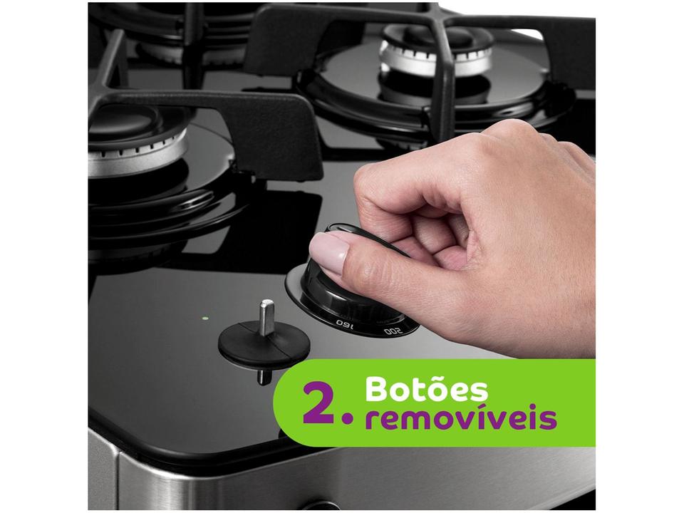 Fogão 4 Bocas Consul Inox Mesa de Vidro CFO4VARUNA - 13