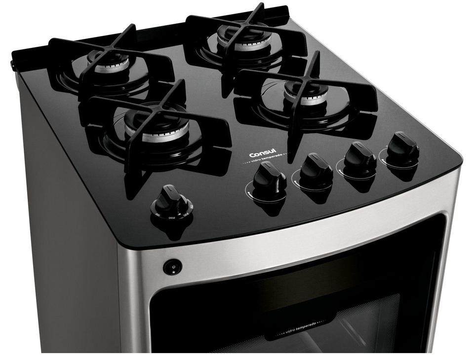 Fogão 4 Bocas Consul Inox Mesa de Vidro CFO4VARUNA - 9