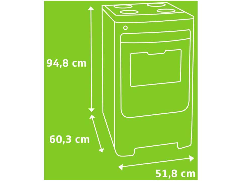 Fogão 4 Bocas Consul Inox Mesa de Vidro CFO4VARUNA - 15