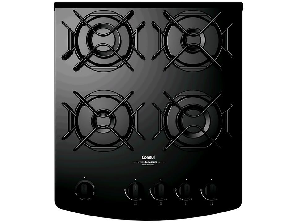 Fogão 4 Bocas Consul Preto Mesa de Vidro CFO4VBE - 12
