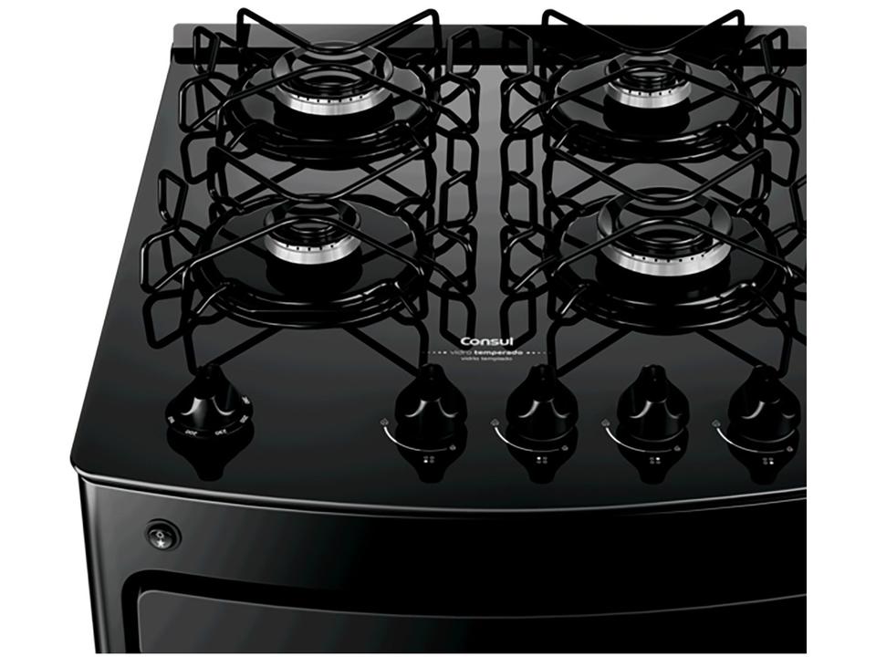 Fogão 4 Bocas Consul Preto Mesa de Vidro CFO4VBE - 11