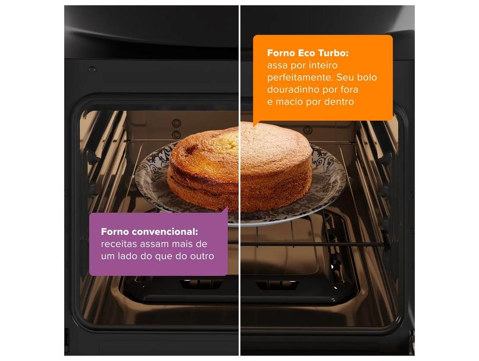 Fogão 4 Bocas Continental Inox Preto FC4GB - 3