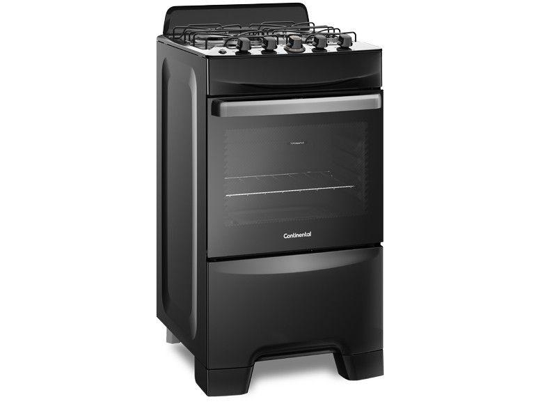 Fogão 4 Bocas Continental Preto FC4A - 3