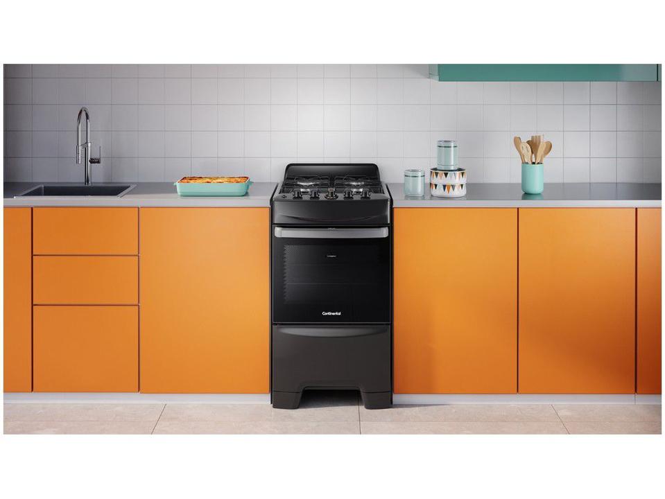 Fogão 4 Bocas Continental Preto FC4A - 2
