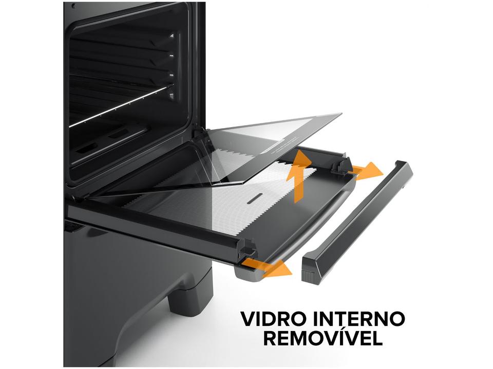 Fogão 4 Bocas Continental Preto Mesa de Vidro FC4FP - 7