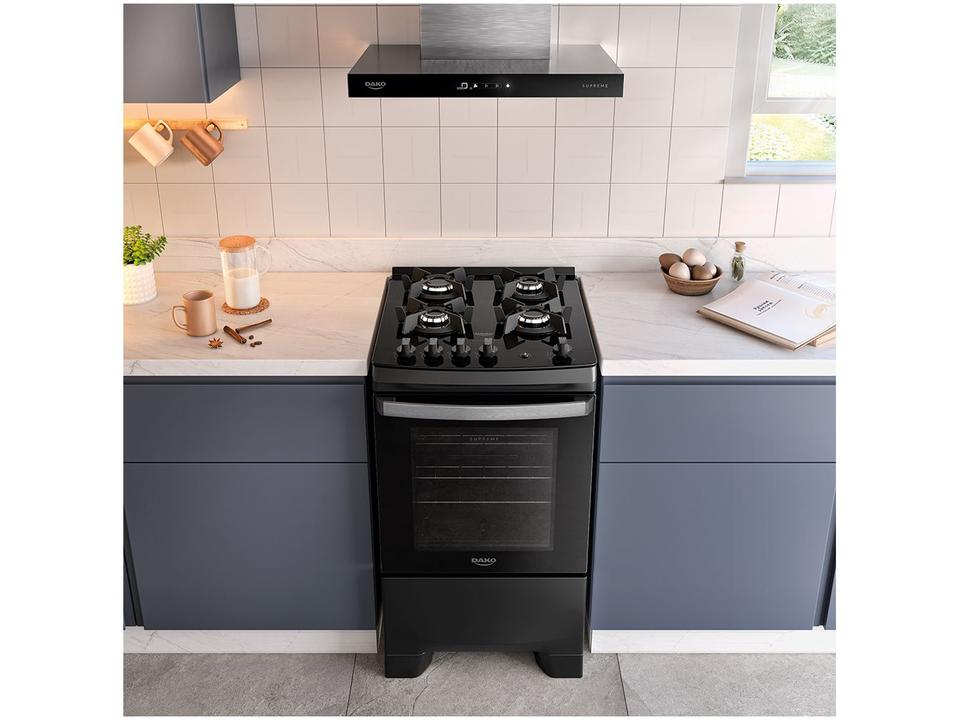 Fogão 4 Bocas Dako Preto Supreme Glass - 1