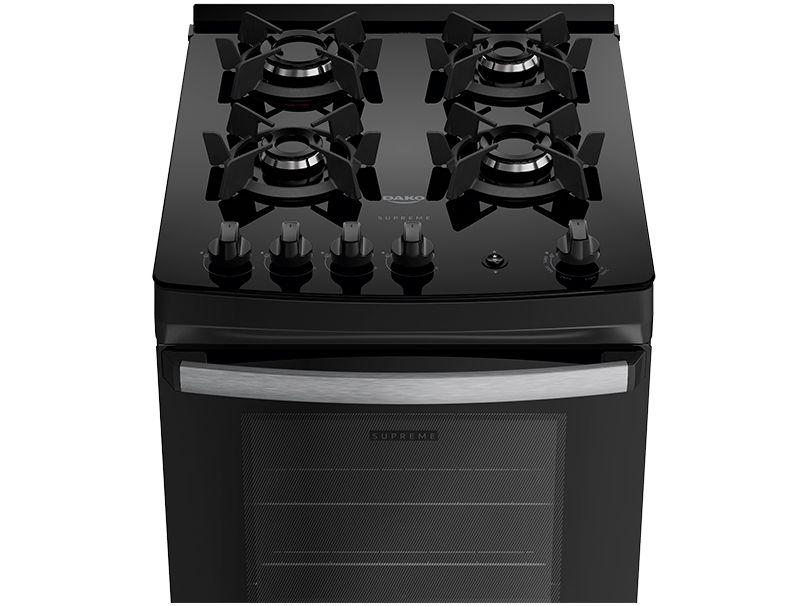 Fogão 4 Bocas Dako Preto Supreme Glass - 5