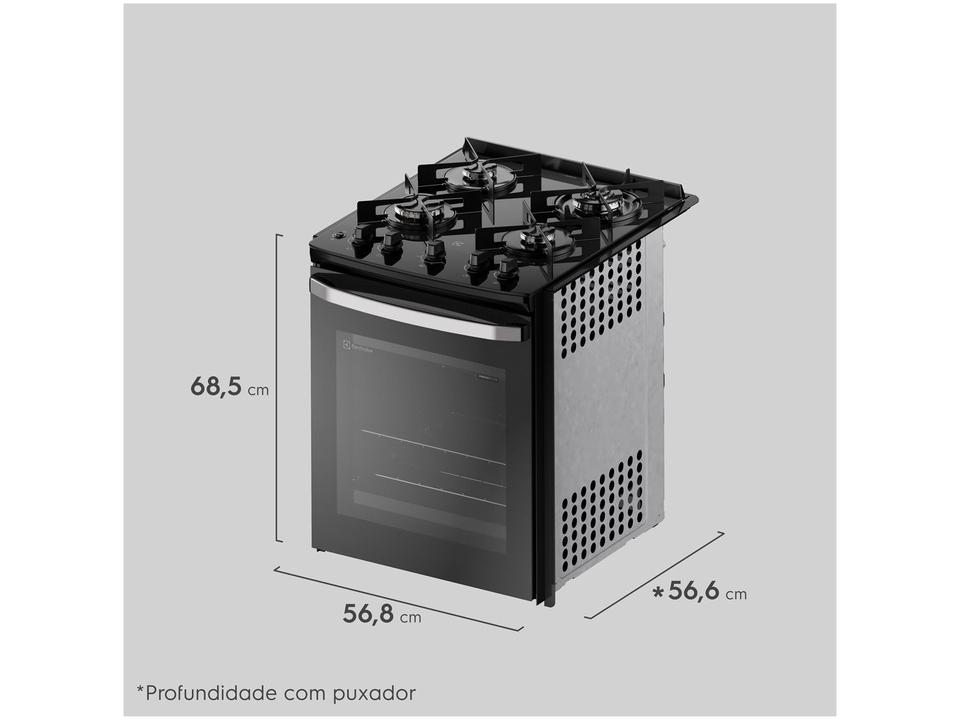 Fogão 4 Bocas de Embutir Electrolux Preto Experience FE4BP - 7