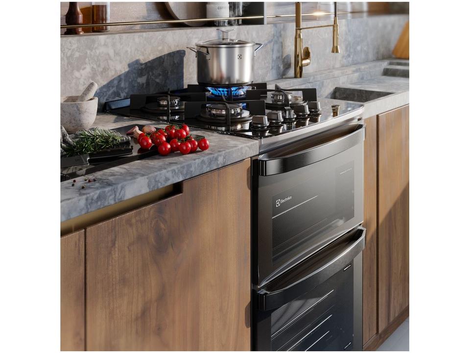 Fogão 4 Bocas Electrolux Cinza Duplo Forno com Timer FE4AD - 3