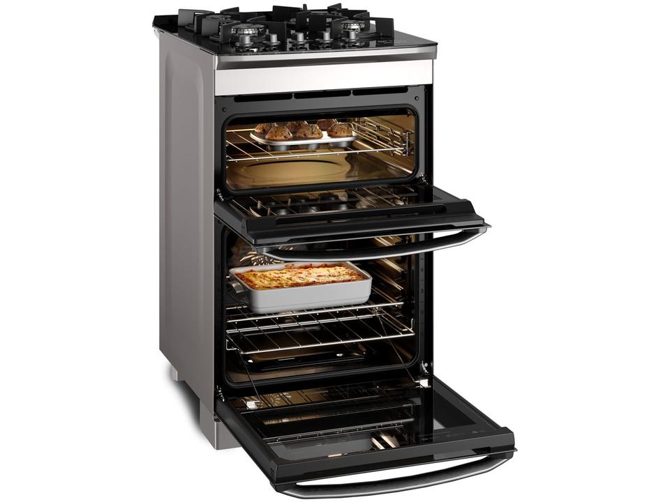 Fogão 4 Bocas Electrolux Cinza Duplo Forno com Timer FE4AD - 6
