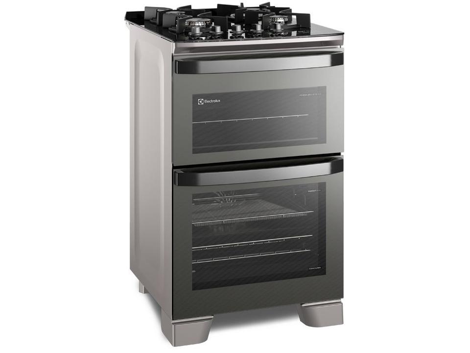Fogão 4 Bocas Electrolux Cinza Duplo Forno com Timer FE4AD - 4