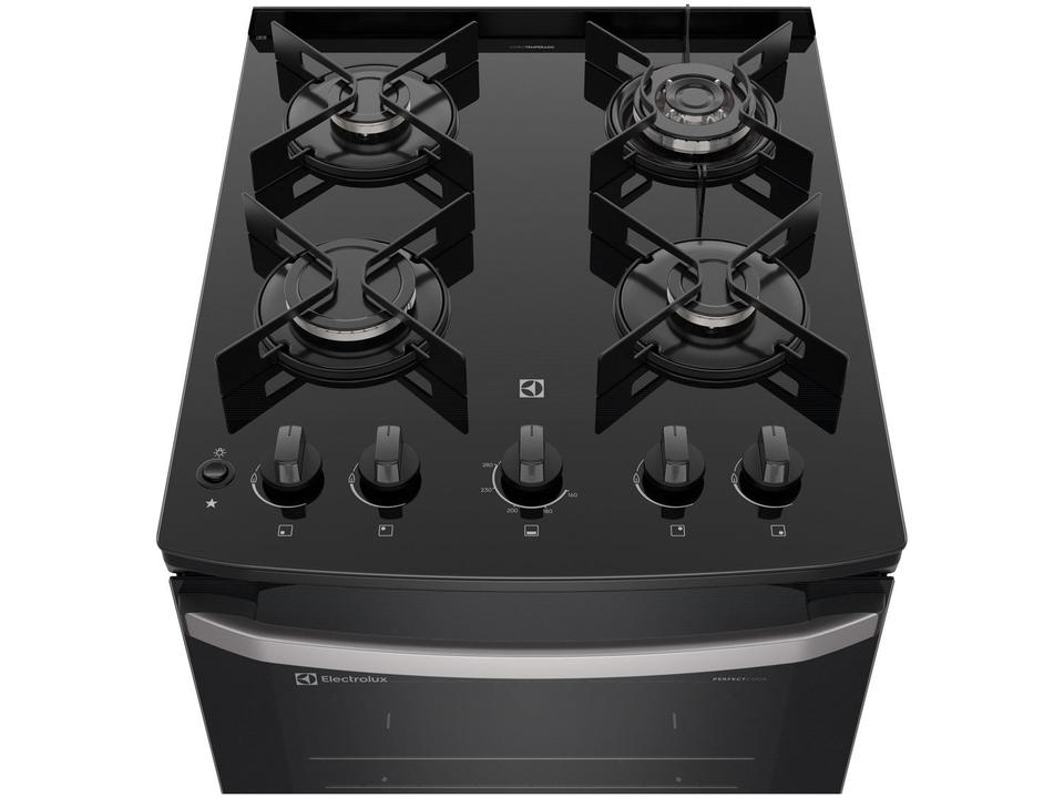 Fogão 4 Bocas Electrolux Prata Mesa de Vidro Efficient com PerfectCook FE4GS - 5