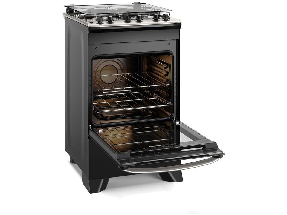 Fogão 4 Bocas Electrolux Preto com Timer VaporBake FE4TP - 4