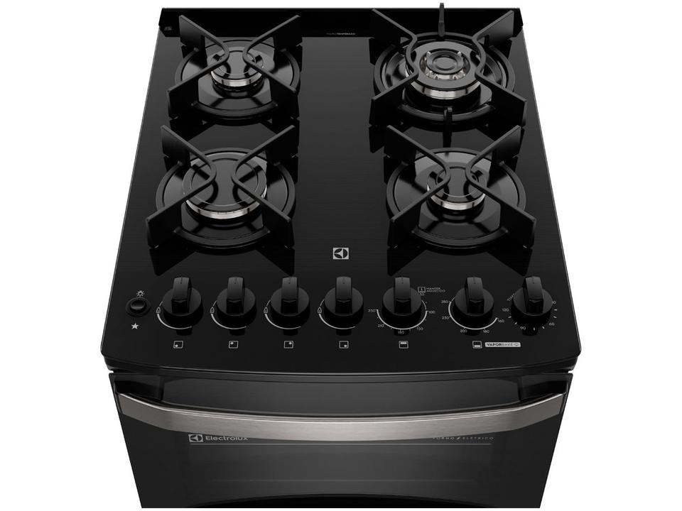 Fogão 4 Bocas Electrolux Preto Duplo Forno Experience FE4DB - 4