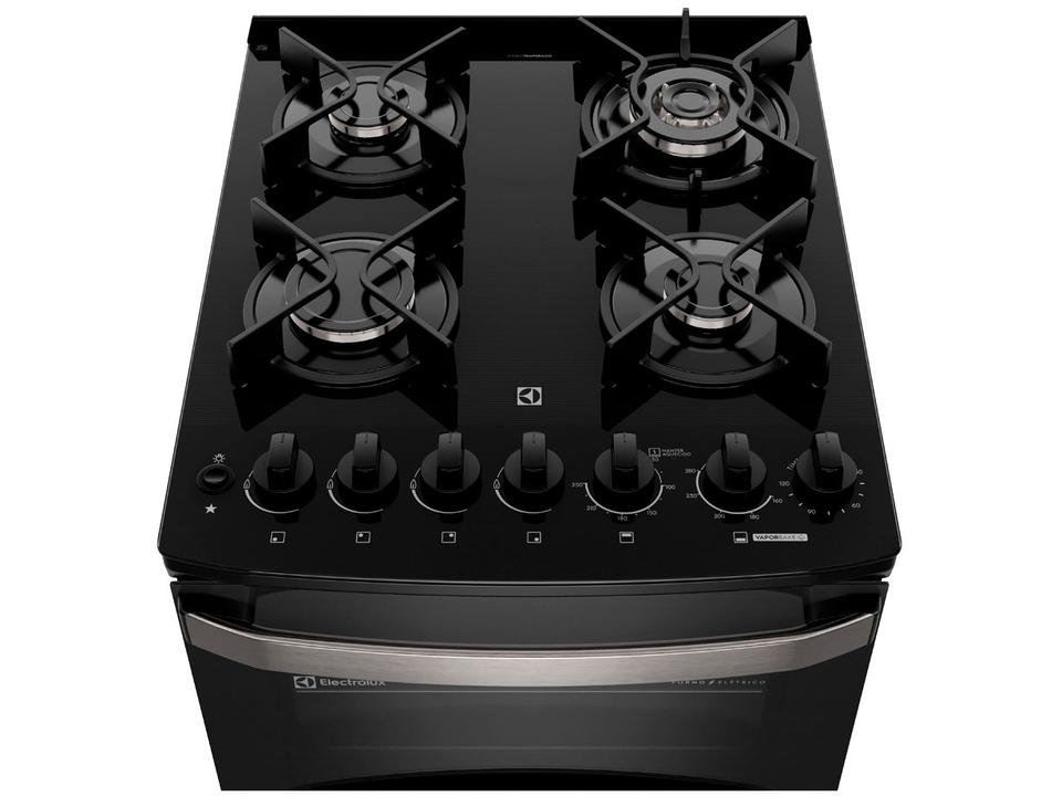 Fogão 4 Bocas Electrolux Preto Duplo Forno Experience FE4DB - 4