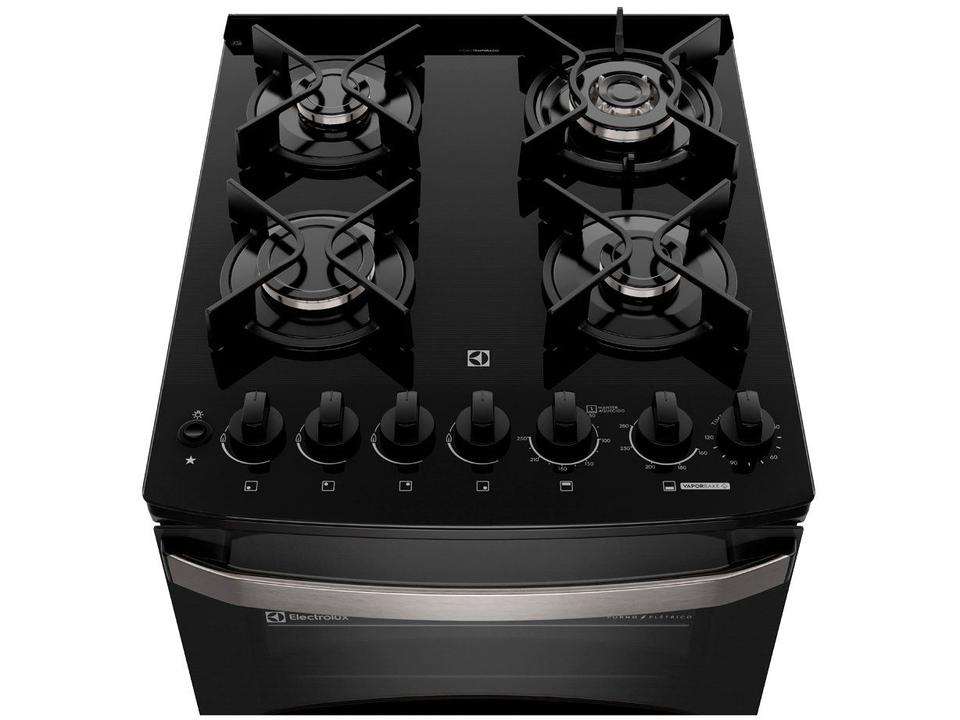 Fogão 4 Bocas Electrolux Preto Duplo Forno Experience FE4DB - 4