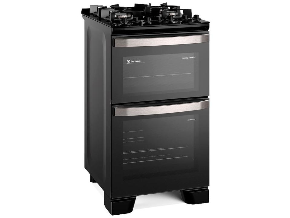 Fogão 4 Bocas Electrolux Preto Duplo Forno Experience FE4DB - 1