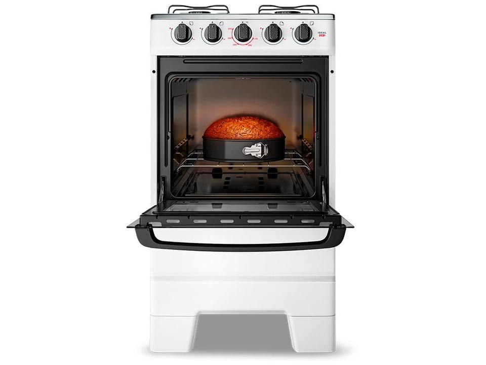 Fogão 4 Bocas Esmaltec Branco Ideal Pop 4120 - 9