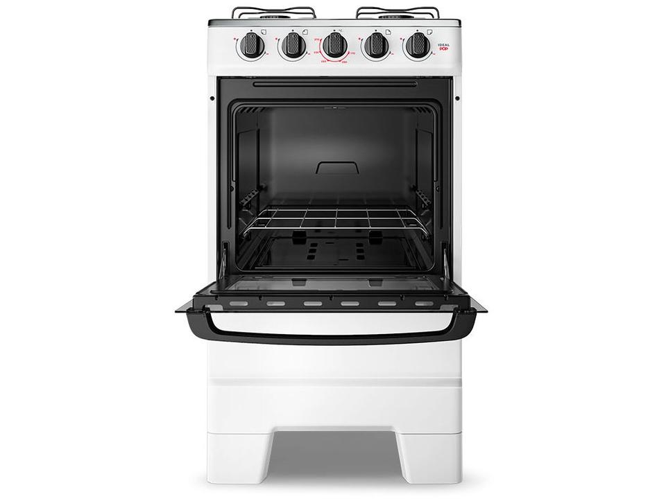 Fogão 4 Bocas Esmaltec Branco Ideal Pop 4120 - 10