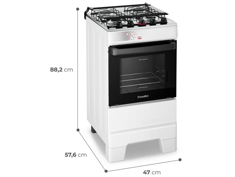 Fogão 4 Bocas Esmaltec Esmaltec Ideal Top T4IAB - 9