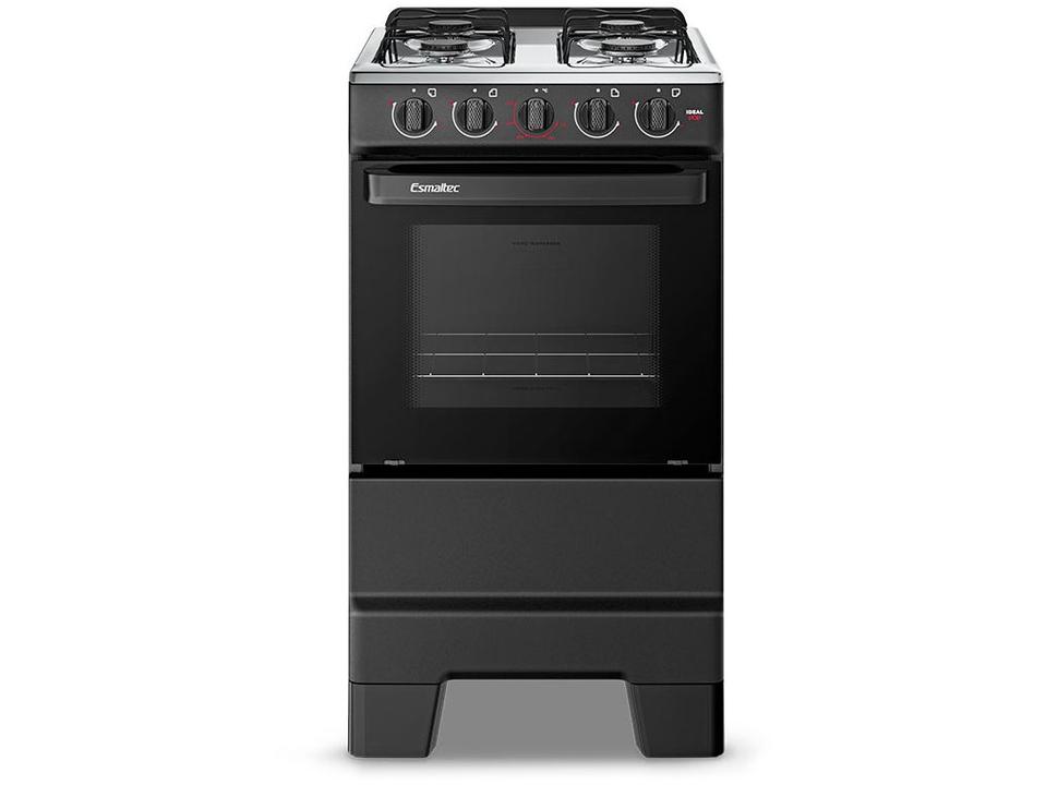 Fogão 4 Bocas Esmaltec Preto Ideal Pop 4120 - 7