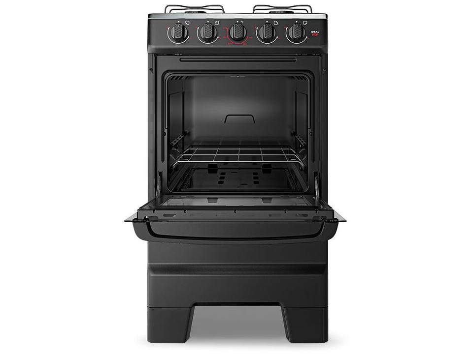 Fogão 4 Bocas Esmaltec Preto Ideal Pop 4120 - 11