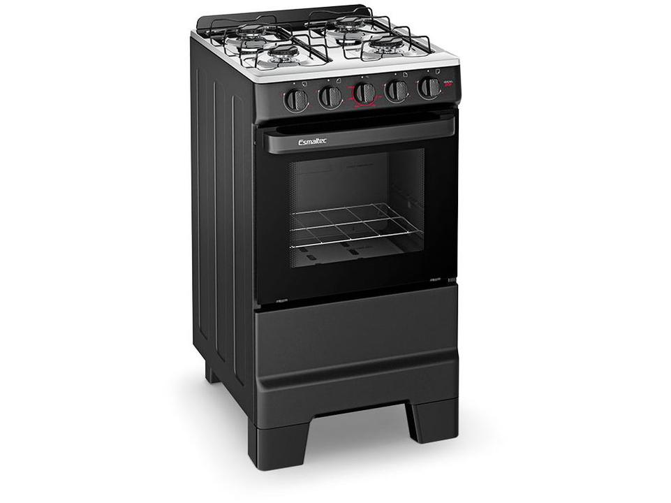 Fogão 4 Bocas Esmaltec Preto Ideal Pop 4120 - 6
