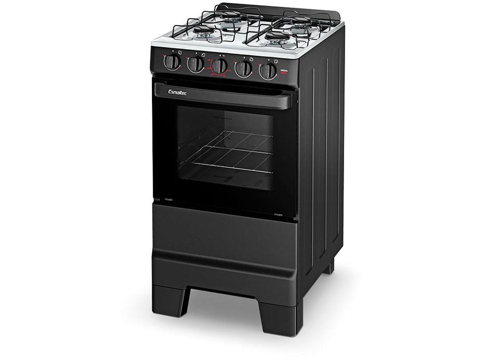 Fogão 4 Bocas Esmaltec Preto Ideal Pop 4120 - 8