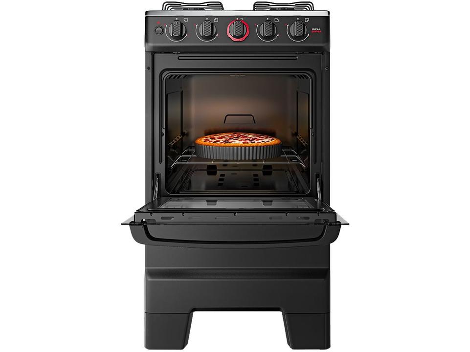 Fogão 4 Bocas Esmaltec Preto Ideal Super 4121 - 12