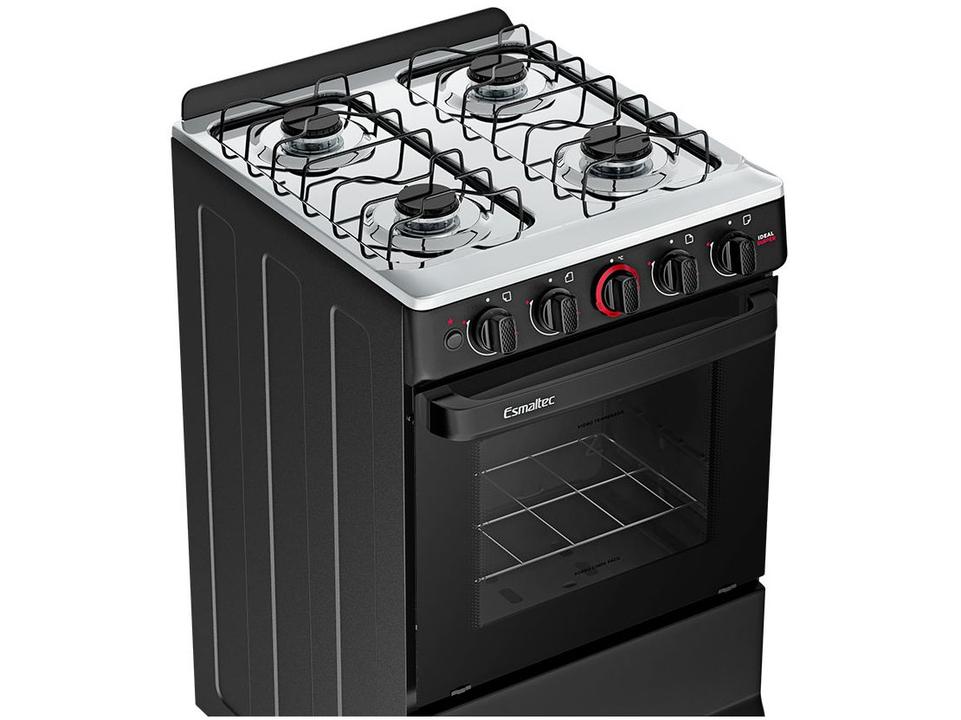 Fogão 4 Bocas Esmaltec Preto Ideal Super 4121 - 9