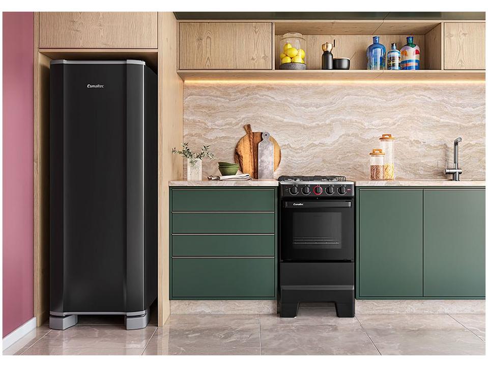 Fogão 4 Bocas Esmaltec Preto Ideal Super 4121 - 4