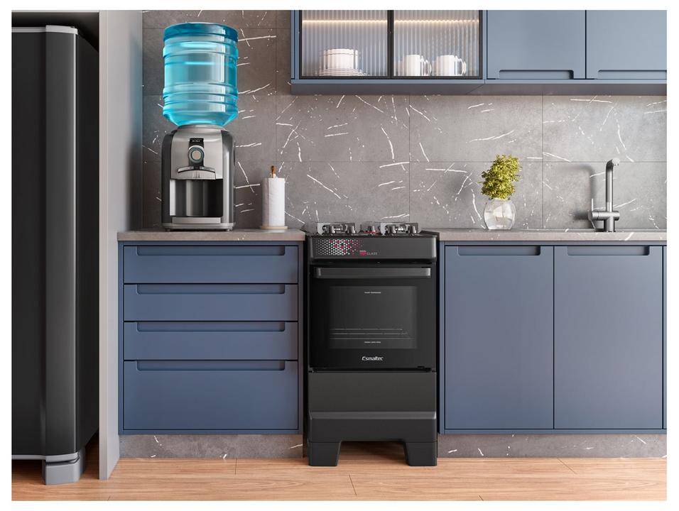 Fogão 4 Bocas Esmaltec Preto Mesa de Vidro Esmaltec Ideal Top Glass - 3