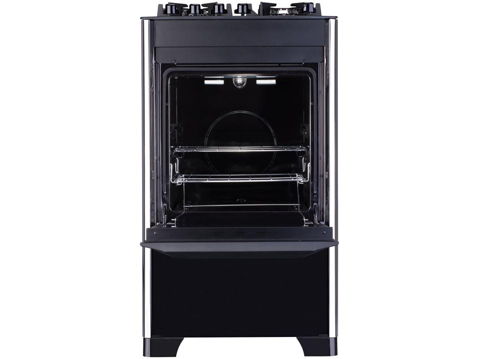 Fogão 4 Bocas Preto Mesa de Vidro Dako Magister - 7