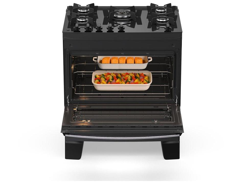 Fogão 5 Bocas Atlas Preto Up Glass Agile - 2