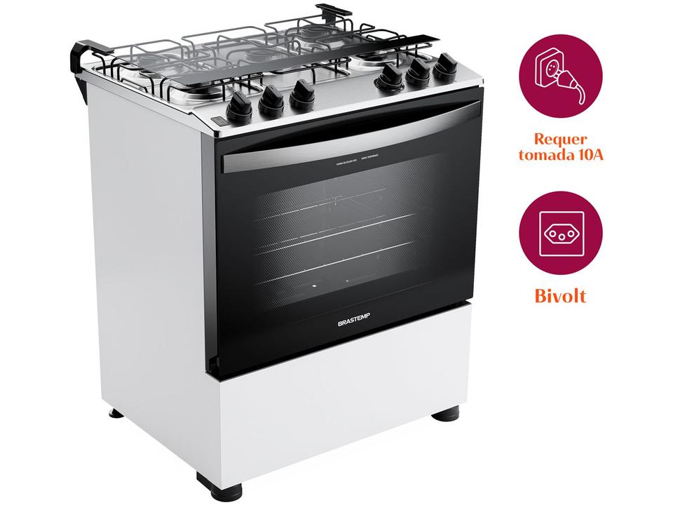 Fogão 5 Bocas Brastemp Branco BFS5NDB - 1